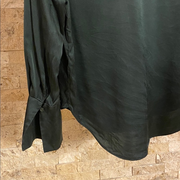 BR Silk Button Down Forest Green - Picture 9 of 11